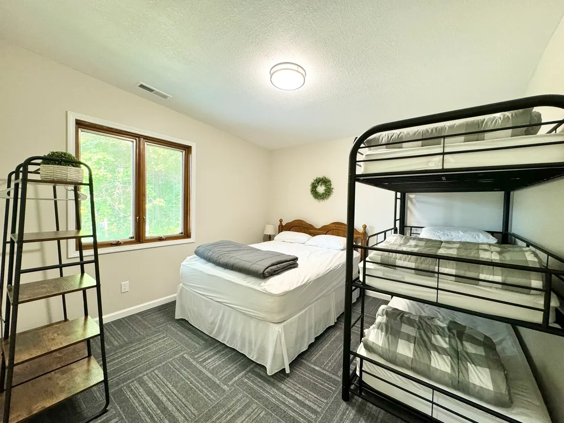 Bedroom 5:  Queen plus triple bunk, sleeps 5